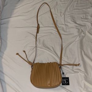 B and C Adeline Vegan Leather Crossbody Bag in Beige